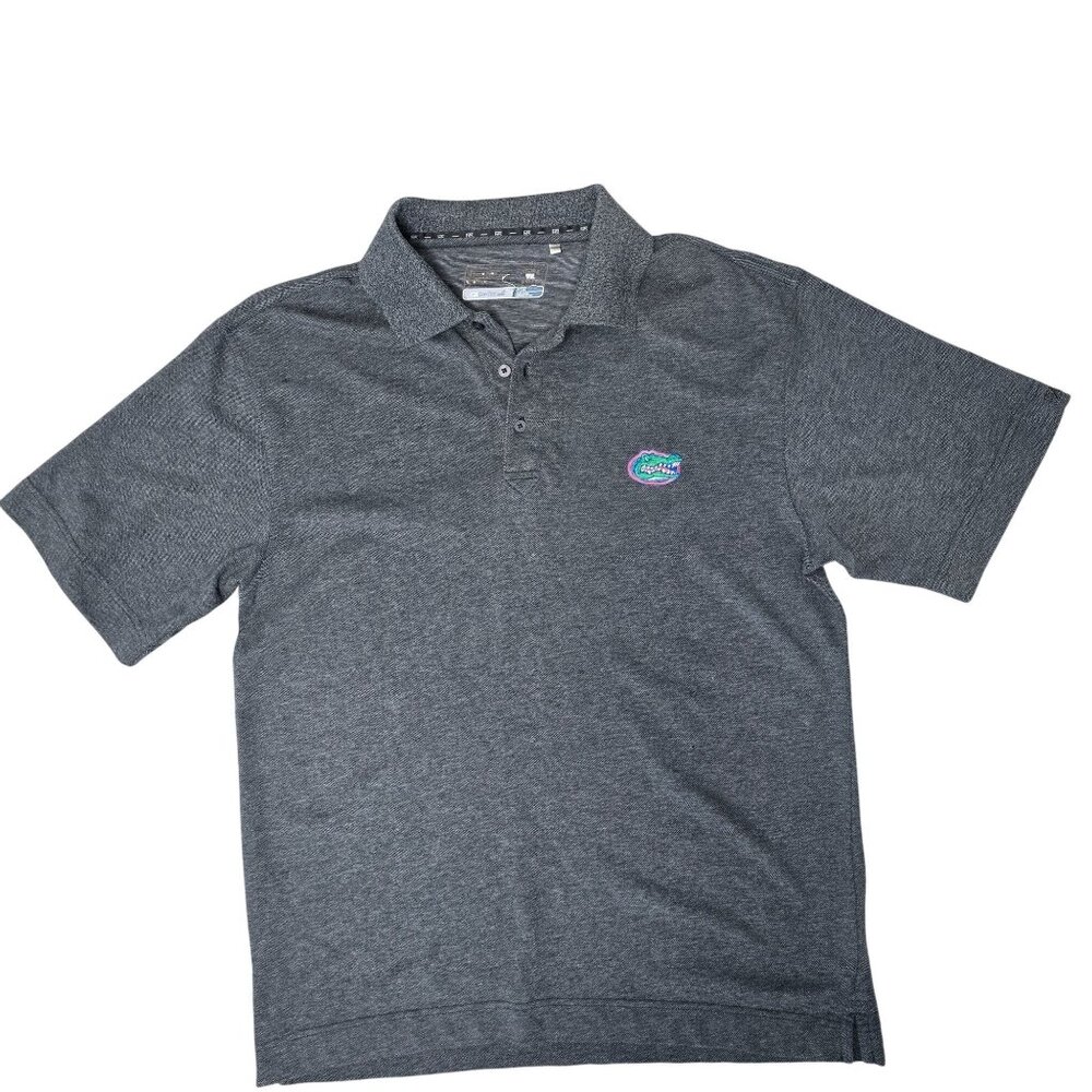 Lacoste Mens Florida gators embroidered Grey Polo Shirt size M Cotton Blend